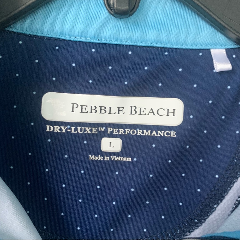Pebble Beach (L) Dry Luxe Navy Sleeveless Dress with Light Blue Accents - Picture 3 of 7